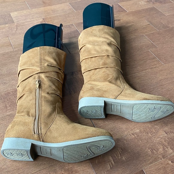 Zoe & Zac girls slouch boots tan size 3 - Picture 6 of 8
